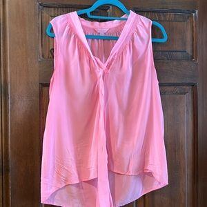 Lily pulitzer sleeveless pink blouse size L